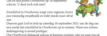 Leif en Leid poetst Overhoven schoon op 18 september 2021.