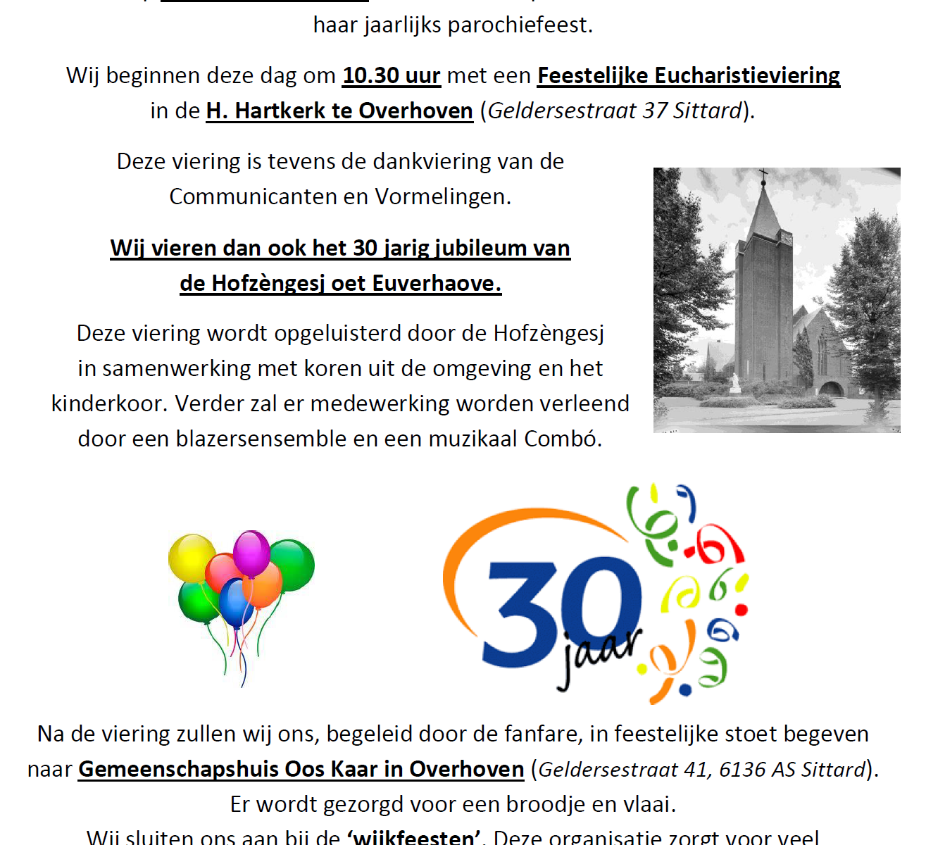 Parochie en wijkfeest