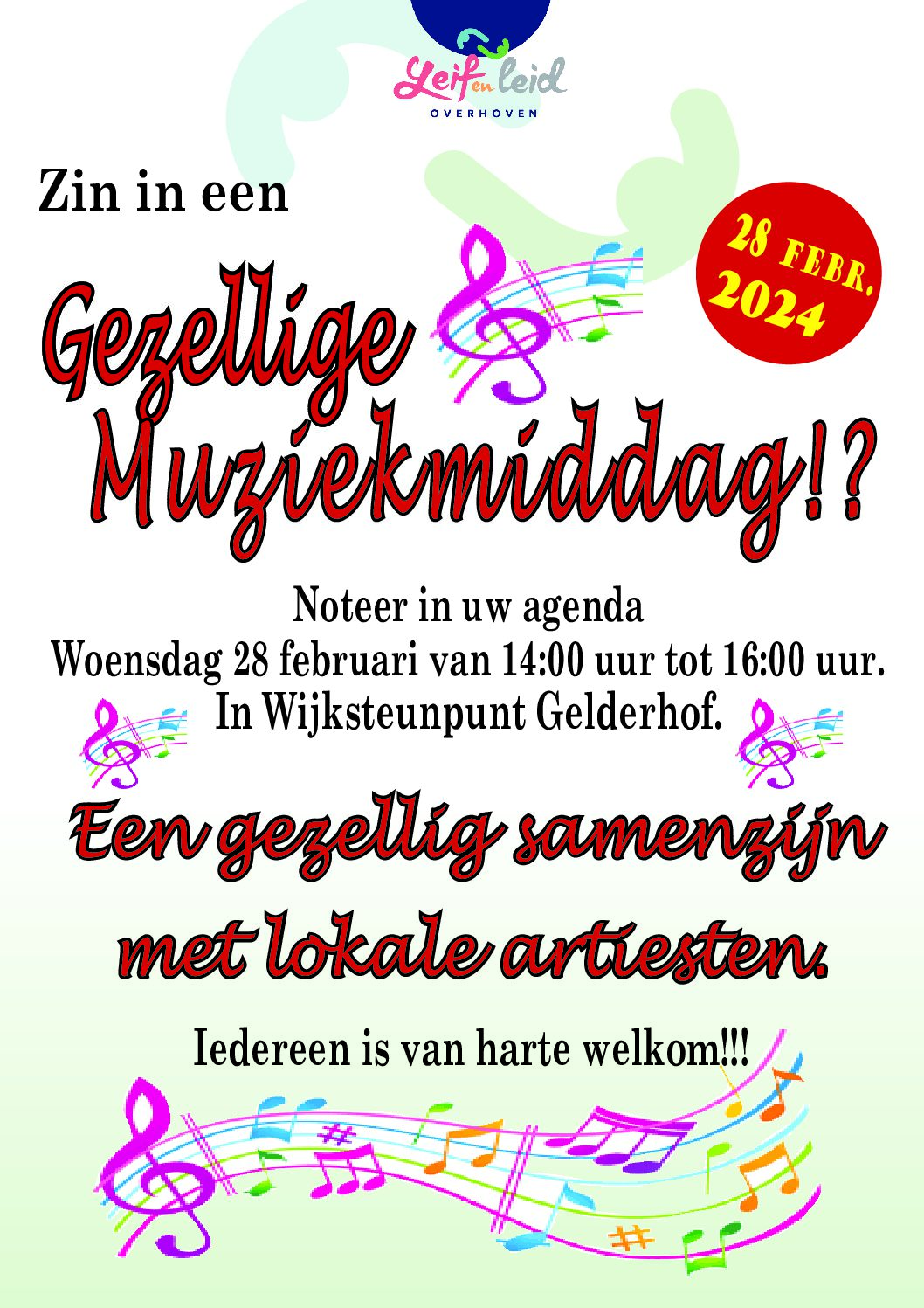 gezellige muziek middag